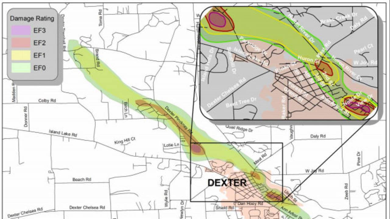 5 years ago Devastating tornado rips through Dexter, Michigan